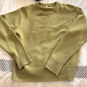 Muji green wool sweater